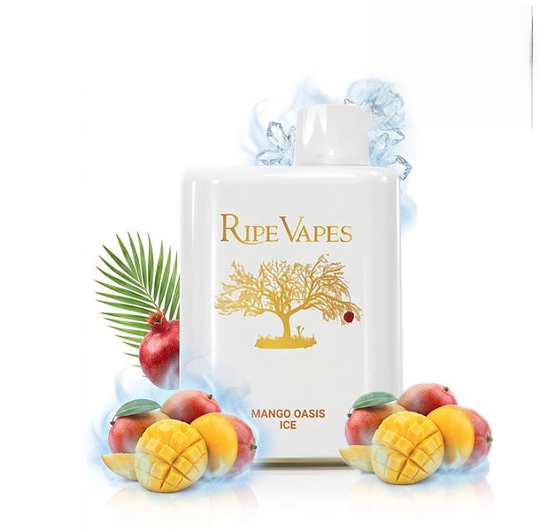 پاد یکبار مصرف آیوری رایپ ویپز ۴۰۰۰۰ پاف طعم انبه یخ | Ripe Vapes IVORY Mango Oasis Ice