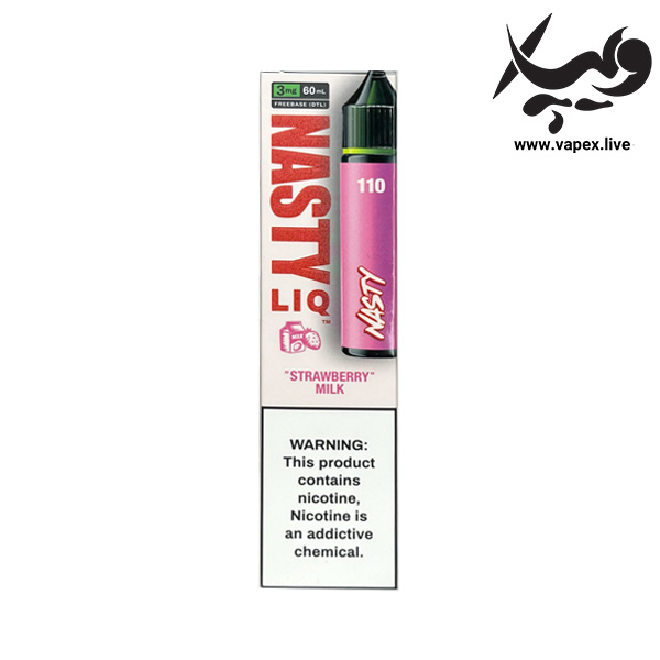 جویس شیر توت فرنگی نستی Nasty LIQ 110 Strawberry Milk 60ML | بررسی طعم