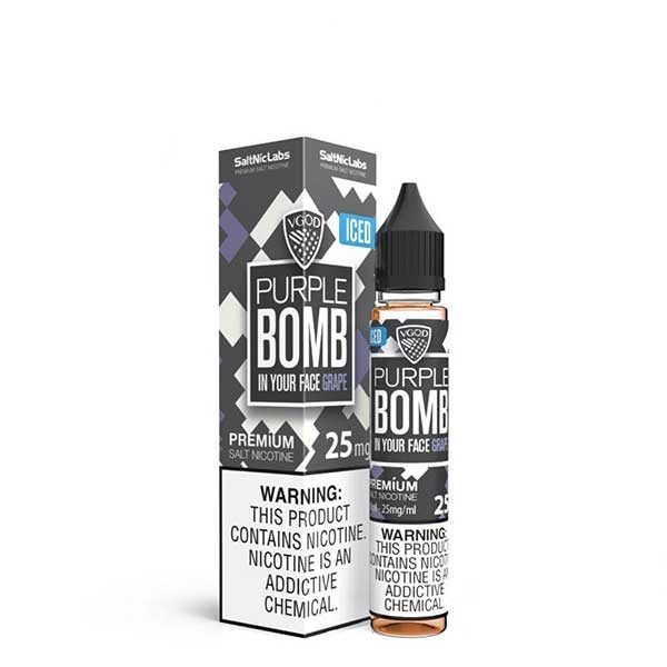سالت نیکوتین انگور یخ ویگاد VGOD Purple Bomb Iced Saltnic
