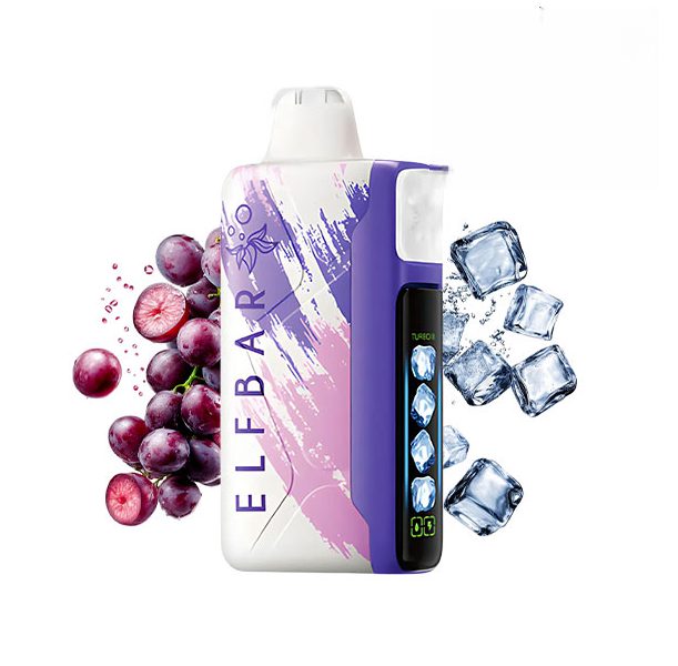 پاد یکبار مصرف الف بار آیس کینگ ۳۰۰۰۰ پاف انگور یخ | ELF BAR Ice King 30000 Puffs Grape Ice