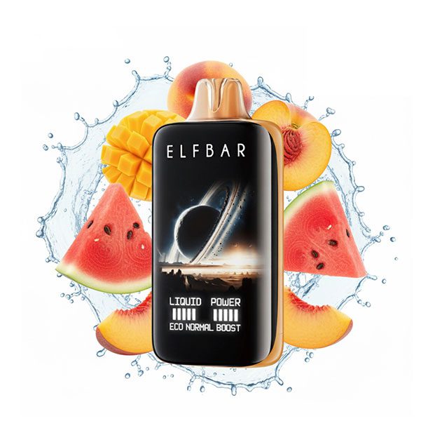 پاد یکبار مصرف الف بار مون نایت ۴۰۰۰۰ پاف انبه هلو هندوانه | ELF BAR Moonnight 40000P Mango Peach